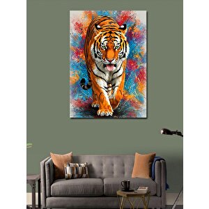 Kanvas Tablo Kaplan Ve Yırtıcılığın Gücü 70x100 cm