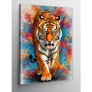 Kanvas Tablo Kaplan Ve Yırtıcılığın Gücü 100x140 cm