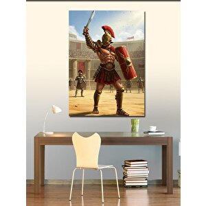 Kanvas Tablo Romalı Savaşçı Ve Kalkan 100x140 cm