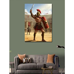 Kanvas Tablo Romalı Savaşçı Ve Kalkan 100x140 cm