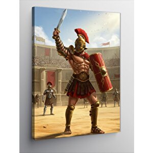 Kanvas Tablo Romalı Savaşçı Ve Kalkan 70x100 cm