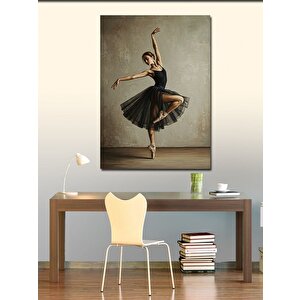 Kanvas Tablo Siyah Beyaz Balerin Figürü 50x70 cm