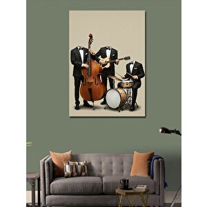 Kanvas Tablo Görünmez Caz Üçlüsü Ve Performansı 100x140 cm