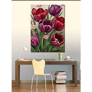 Kanvas Tablo Laleler Ve Bahar Kokusu 100x140 cm