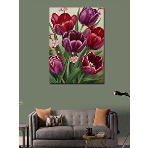 Kanvas Tablo Laleler Ve Bahar Kokusu 100x140 cm
