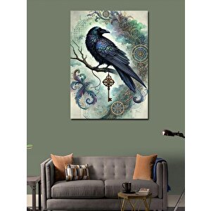 Kanvas Tablo Anahtar Tutan Karga Resmi 50x70 cm