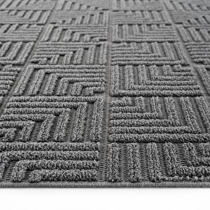 Cool Halı Stone 1062 Antrasit Kaymaz Taban Koridor Halısı Kesme Yolluk Mutfak Halı Modern Salon Halı
