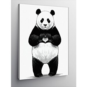 Kanvas Tablo Sevimli Panda Portresi 100x140 cm