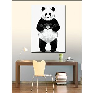 Kanvas Tablo Sevimli Panda Portresi 100x140 cm