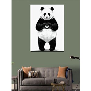 Kanvas Tablo Sevimli Panda Portresi 100x140 cm