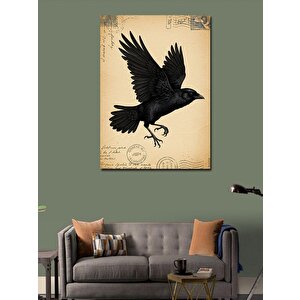 Kanvas Tablo Karga Ve Mektup Motifi 50x70 cm