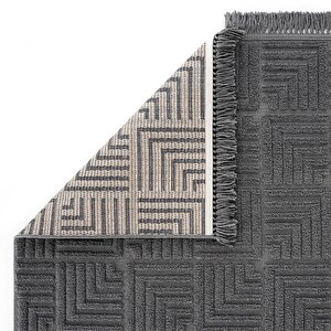 Cool Halı Stone 1062 Antrasit Kaymaz Taban Koridor Halısı Kesme Yolluk Mutfak Halı Modern Salon Halı
