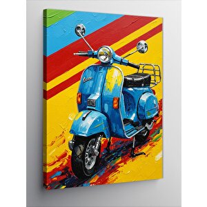Kanvas Tablo Renkli Vespa Tasarımı 70x100 cm