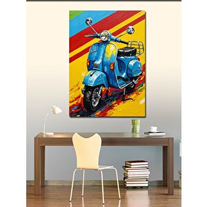 Kanvas Tablo Renkli Vespa Tasarımı 70x100 cm