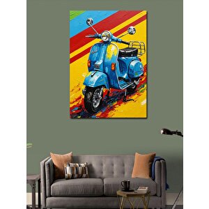 Kanvas Tablo Renkli Vespa Tasarımı 70x100 cm