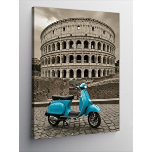 Kanvas Tablo Roma Kolezyumu Ve Vespa 50x70 cm