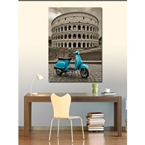 Kanvas Tablo Roma Kolezyumu Ve Vespa 50x70 cm