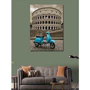 Kanvas Tablo Roma Kolezyumu Ve Vespa 70x100 cm