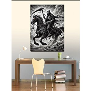 Kanvas Tablo İskeletli Kara Şövalye 70x100 cm