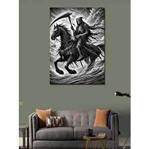 Kanvas Tablo İskeletli Kara Şövalye 70x100 cm