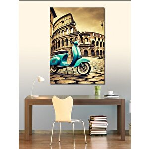 Kanvas Tablo Colosseum Ve Retro Vespa 70x100 cm