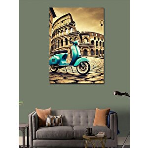 Kanvas Tablo Colosseum Ve Retro Vespa 70x100 cm