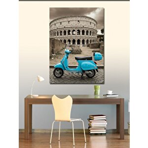 Kanvas Tablo Roma Kolezyumu Ve Vespa 70x100 cm