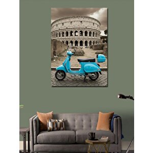 Kanvas Tablo Roma Kolezyumu Ve Vespa 70x100 cm