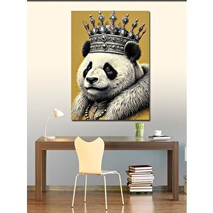 Kanvas Tablo Taç Takmış Panda 70x100 cm