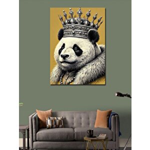 Kanvas Tablo Taç Takmış Panda 70x100 cm
