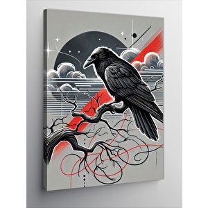 Kanvas Tablo Karga Ve Kırmızı Renkler 70x100 cm