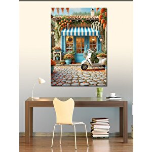 Kanvas Tablo Vintage Vespa Sokakları 70x100 cm