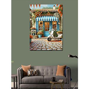 Kanvas Tablo Vintage Vespa Sokakları 50x70 cm