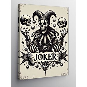 Kanvas Tablo Kara Joker Çizimi 100x140 cm