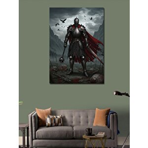 Kanvas Tablo Kılıçlı Kara Şövalye 50x70 cm