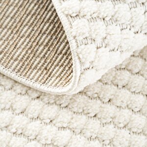 Cool Halı Stone 1063 Krem Kaymaz Taban Koridor Halısı Kesme Yolluk Mutfak Halısı Modern Salon Halısı