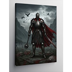 Kanvas Tablo Kılıçlı Kara Şövalye 70x100 cm