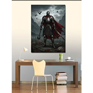 Kanvas Tablo Kılıçlı Kara Şövalye 70x100 cm