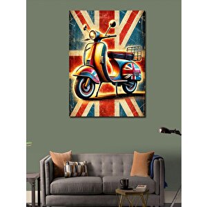 Kanvas Tablo Union Jack Vespa 70x100 cm