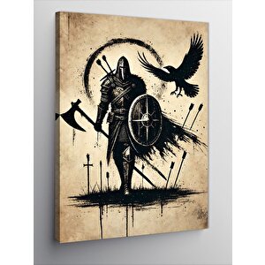 Kanvas Tablo Kuzgun Ve Kara Şövalye 50x70 cm