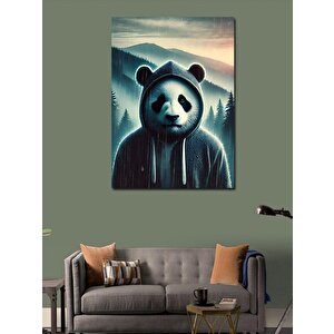 Kanvas Tablo Ormanda Panda Portresi 70x100 cm