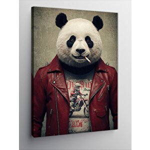 Kanvas Tablo Ceketli Panda 50x70 cm