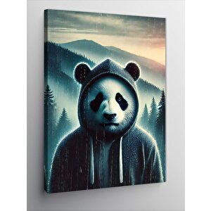 Kanvas Tablo Ormanda Panda Portresi 100x140 cm