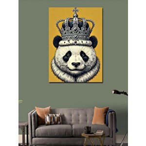Kanvas Tablo Taçlı Panda Ve Karizma 100x140 cm