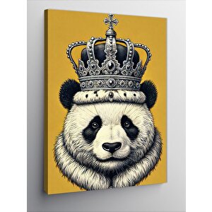 Kanvas Tablo Taçlı Panda Ve Karizma 70x100 cm