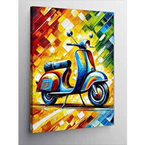 Kanvas Tablo Renkli Vespa 70x100 cm