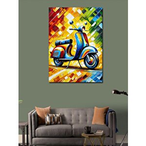 Kanvas Tablo Renkli Vespa 70x100 cm