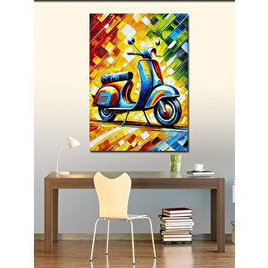 Kanvas Tablo Renkli Vespa 50x70 cm