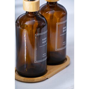 Louvre Bambu Standlı 2'li Sıvı Sabunluk - 500 Ml