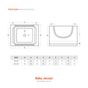 Baby Spa Bebek Jakuzi̇si̇ 100x150 H105